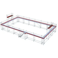 Byggställning modul stål 240m2<MJ-Gerust New