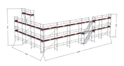 Byggställning RAM ALU 182m²<MJ-Gerust