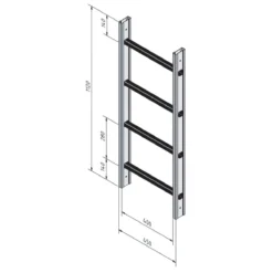 Fasadstege 1120mm ALU<Stallningsprodukter Outlet