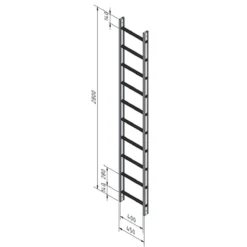 Fasadstege 2800mm ALU<Stallningsprodukter Discount