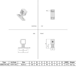 Fyrkantskoppling handräcke<Lunado Sale