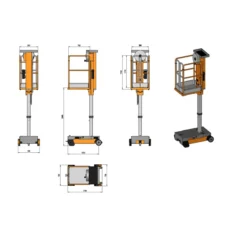 Pelarlift 4,0m manuell<AXOLIFT New