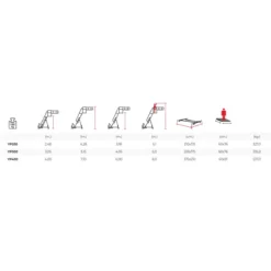 Plattformstrappa Justerbar 2,5-3,2m<SP PRO Hot