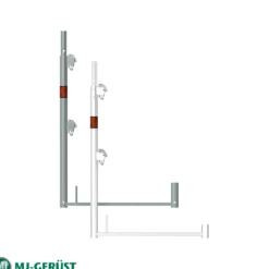 Räckesstolpe L-bom stål 1.09 m<MJ-Gerust