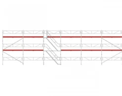 Ställningstrailer med 115m² Ramställning komplett med trappa & sparklist<MJ-Gerust Clearance