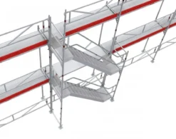 Ställningstrailer med 115m² Ramställning komplett med trappa & sparklist<MJ-Gerust Clearance