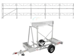 Ställningstrailer med 60m² Ramställning Alu<MJ-Gerust