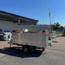 Ställningstrailer med 120m² Villapaket Ram Alu<MJ-Gerust Online