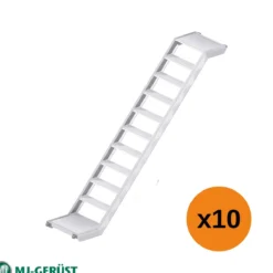 Ställningstrappa Aluminium 10-pack<MJ-Gerust