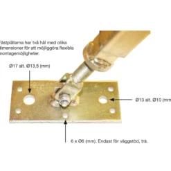 Väggstöd 2,1 - 3,2 m<PRETEC Clearance